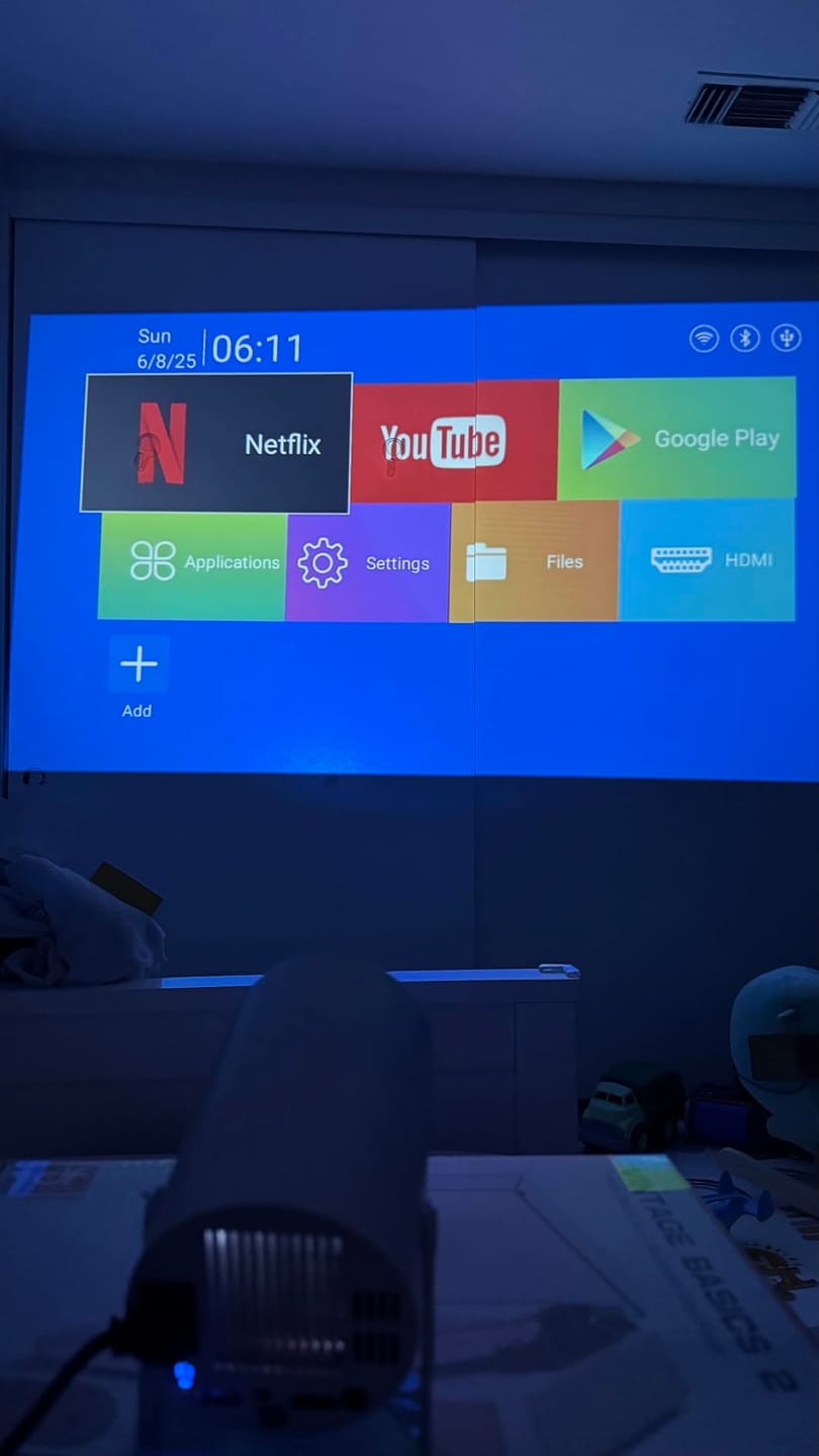 Customer photo review of BookBeam™ - Portable Book Projector