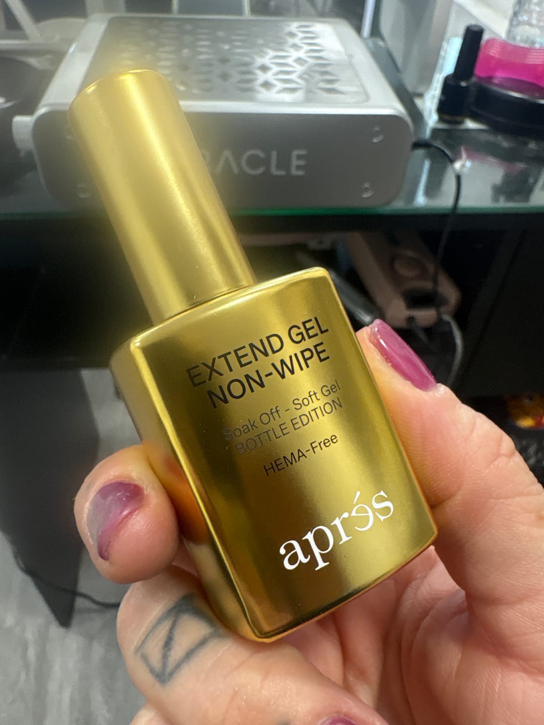 Customer photo review of Extend Gel Gold Non-Wipe Edicion Botella HEMA - TPO FREE
