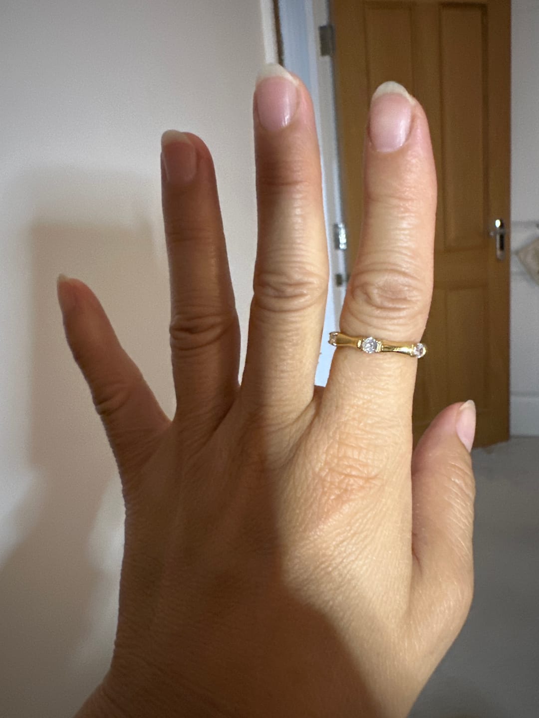 Customer photo review of Bamboo Ring With Stones