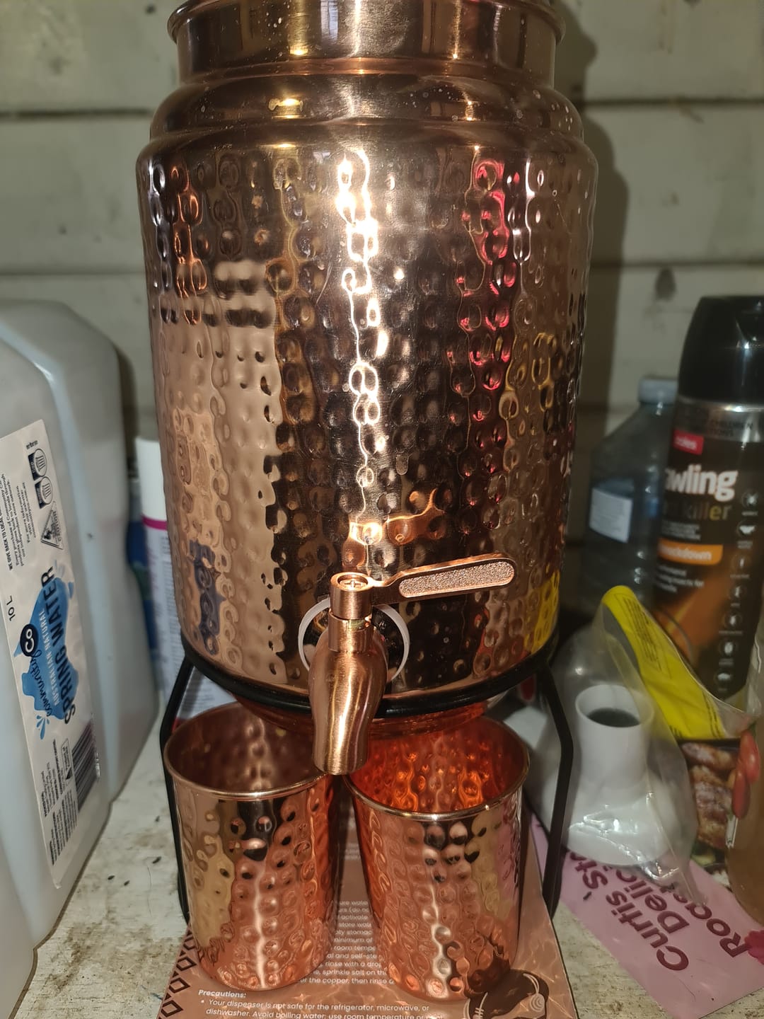 Customer photo review of 5L Pure Copper Water Dispenser with 100ml Cups & Stand
