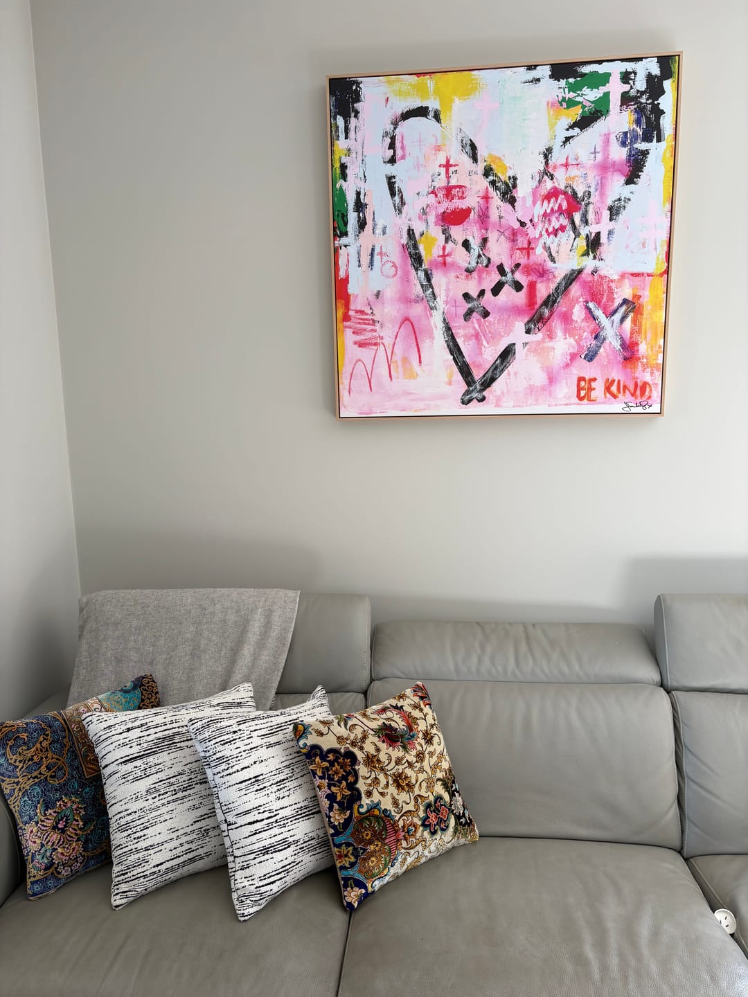 Customer photo review of Be Kind by Jackie Green | Framed Canvas Wall Art