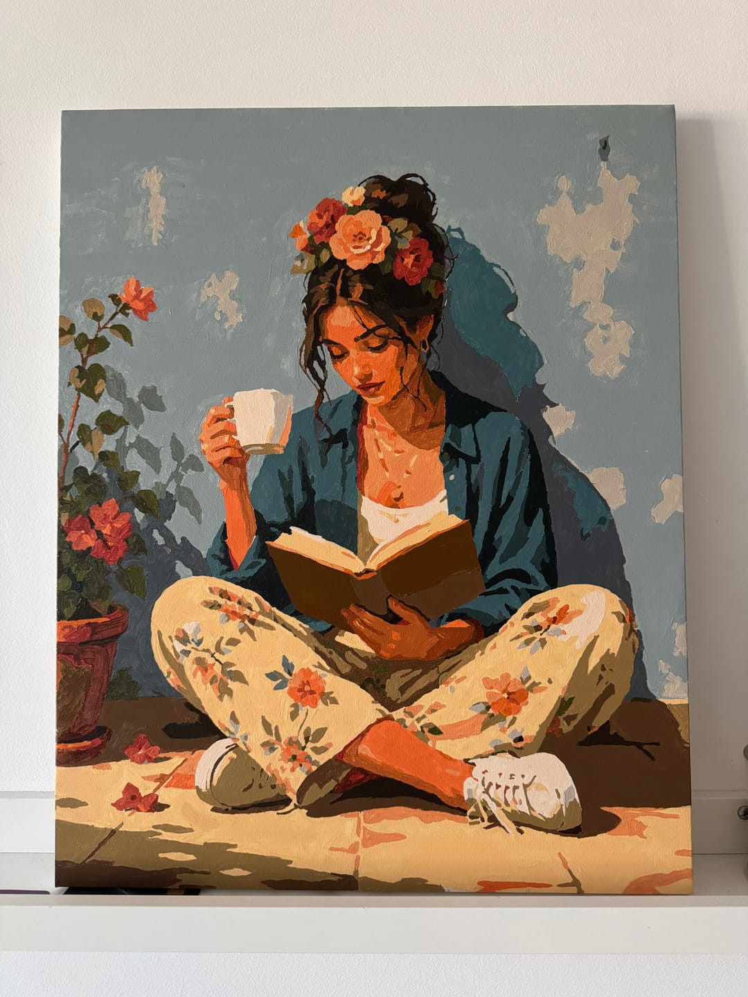Customer photo review of Floral Escape | Paint by Number