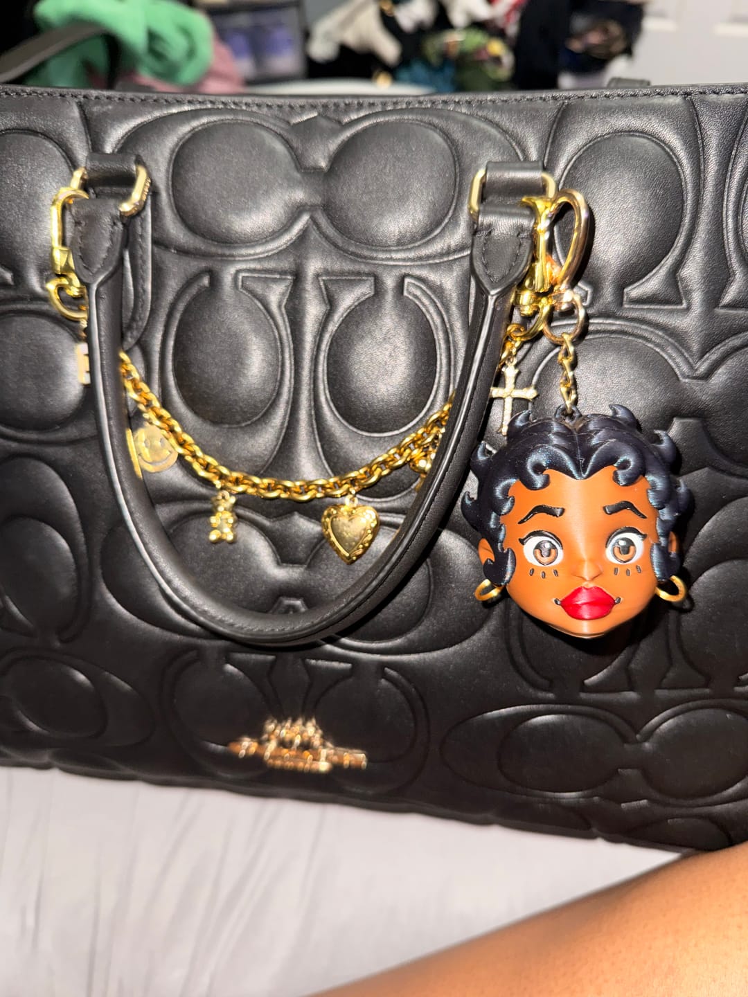 Customer photo review of "Curly Temple" Toy Collectible Bag Charm