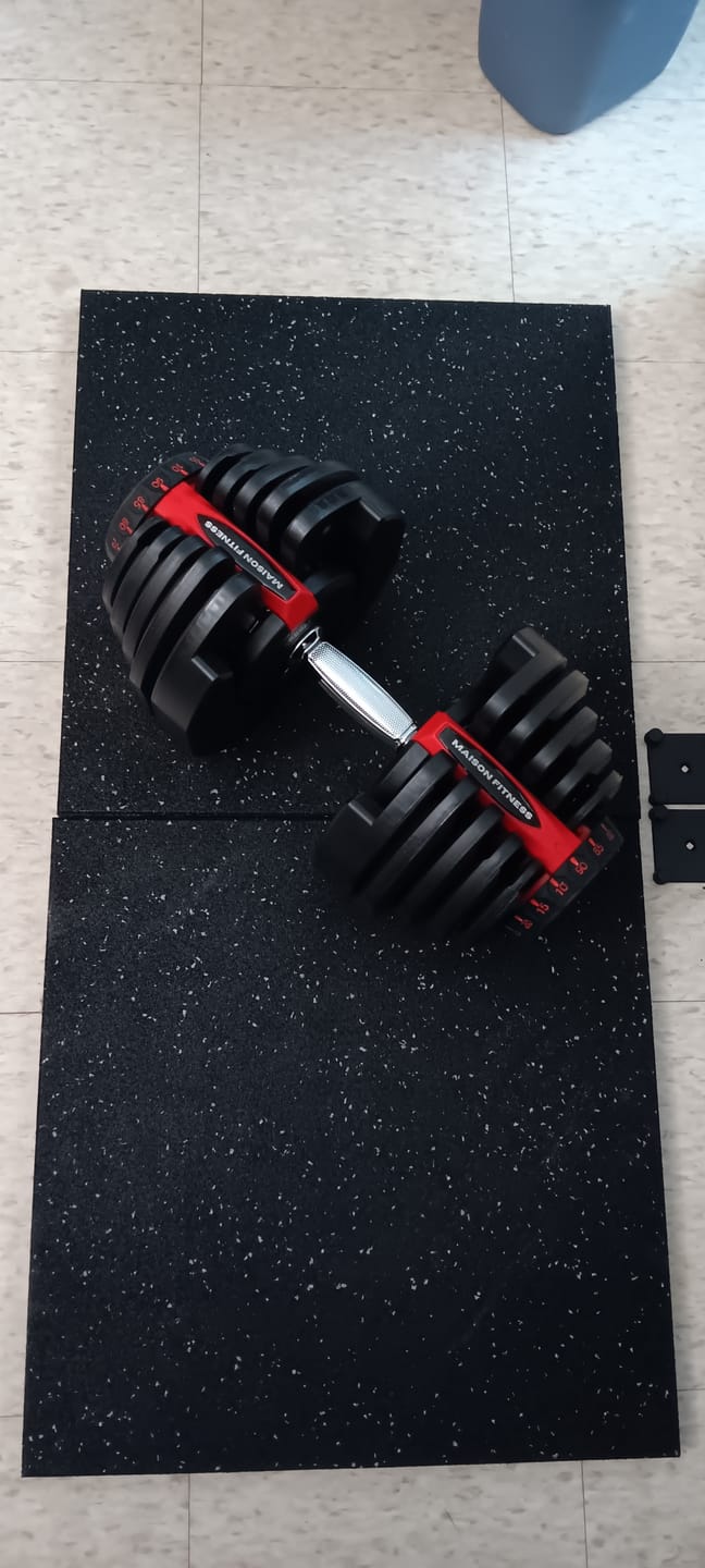 Customer photo review of Gym rubber Floor mats 50x50cmx25mm