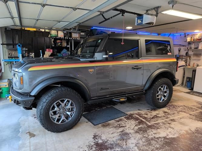 Customer photo review of 3 Color Stripes Bronco Decal Sticker. #6953
