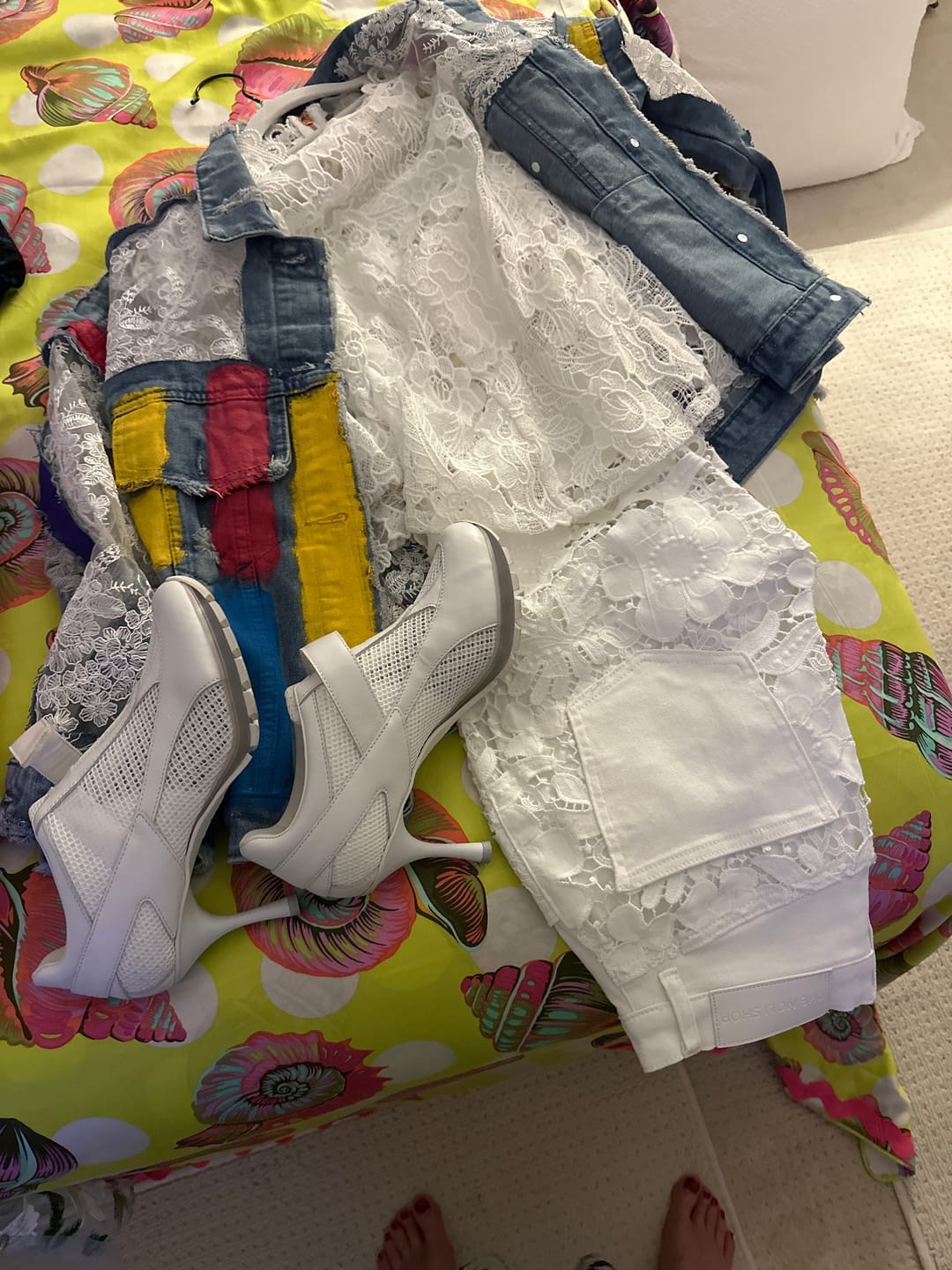 Customer photo review of 'RAINBOWS AND LACE' DENIM JACKET