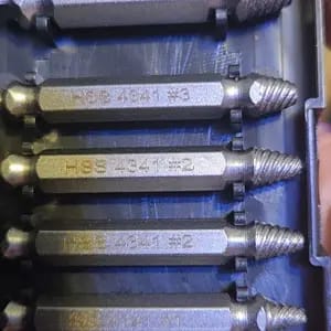 Customer photo review of Riparazione Viti Rotte Set Estrattore Doppia Punta 6 Pezzi