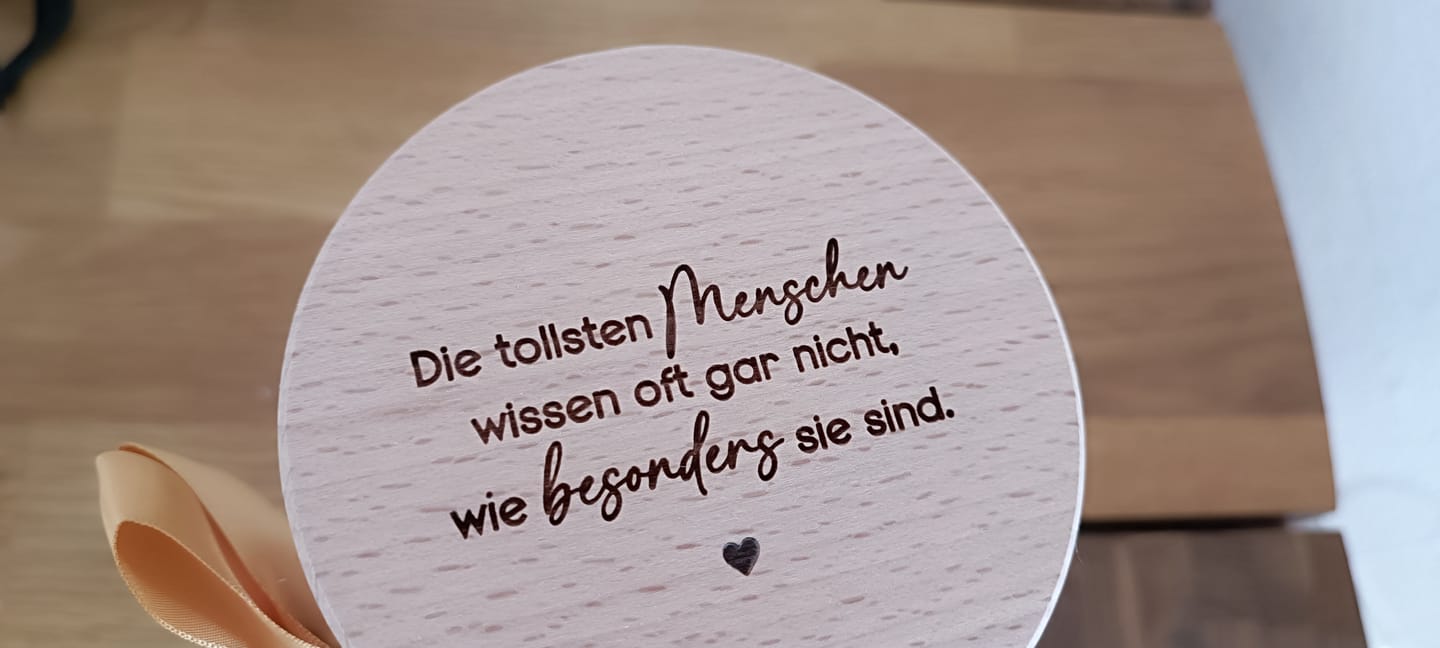 Customer photo review of Geschenkglas "Die tollsten Menschen ..."