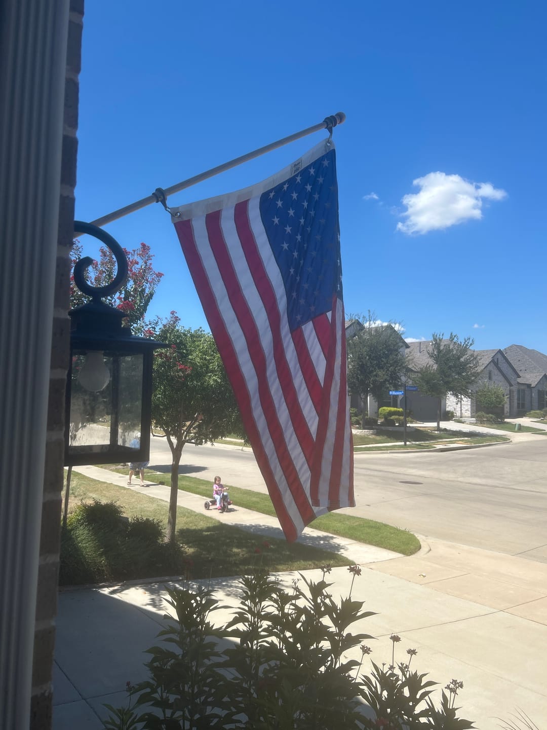 Customer photo review of Non-Tangle Flagpole Spinners