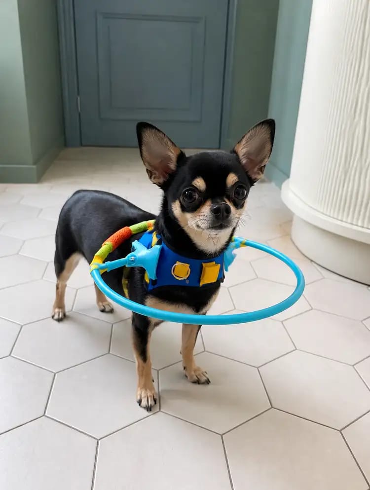 Customer photo review of Halo Safety Ring for Blind Pets