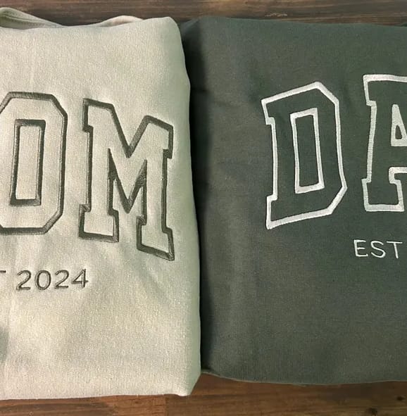 Customer photo review of Custom Embroidered Comfort Colors Grandma and Grandpa Sweatshirt, Gift for Grandma/Grandpa