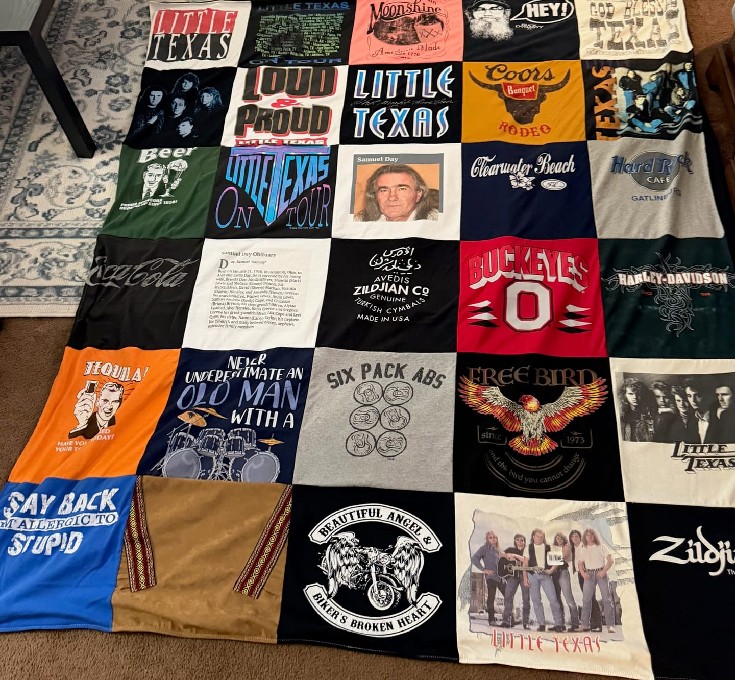 Customer photo review of Project Repat T-Shirt Quilt