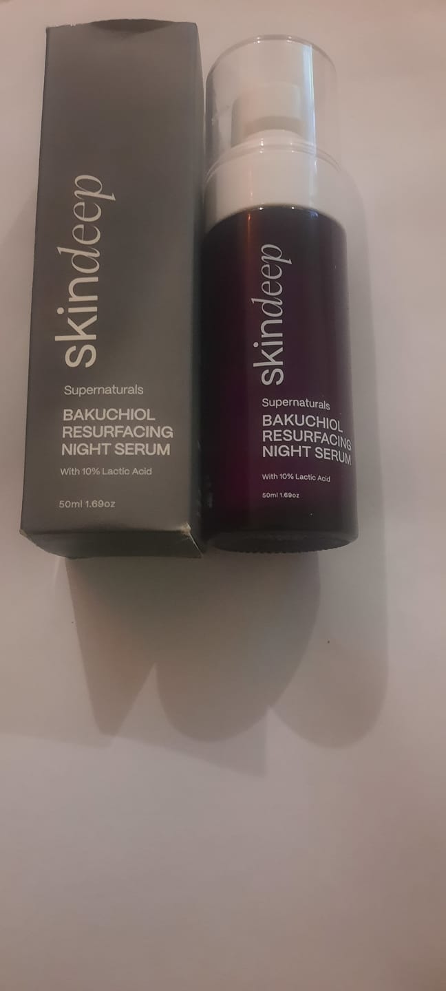 Customer photo review of BAKUCHIOL RESURFACING NIGHT SERUM - with 10% Lactic Acid