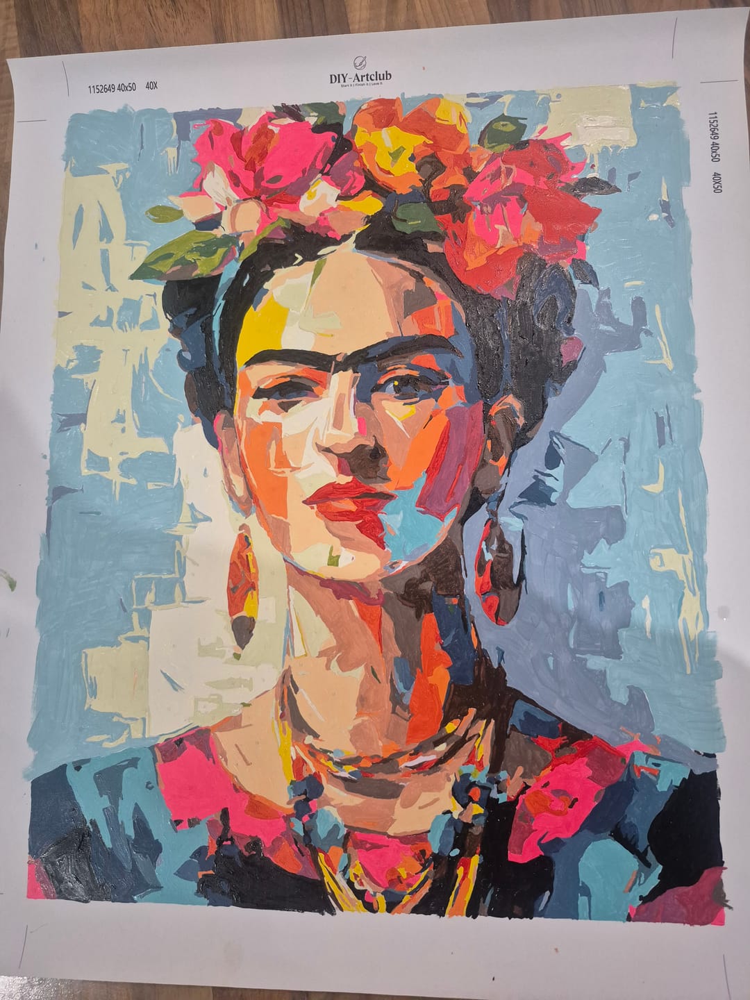 Customer photo review of Expressive Frida | Paint by Number