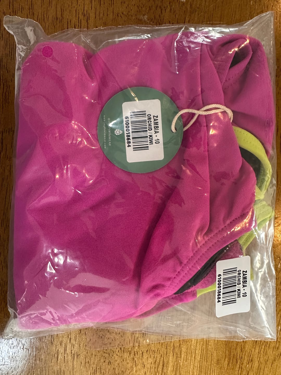 Customer photo review of ZAMBIA ONE PIECE - Orchid|Kiwi