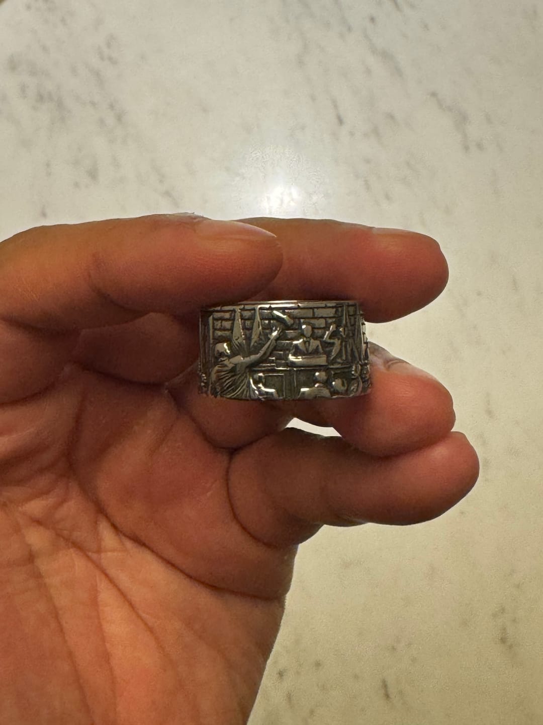 Customer photo review of The "Farewell Kiss" Ring -Oxidized 925 Sterling Silver or Stainless Steel
