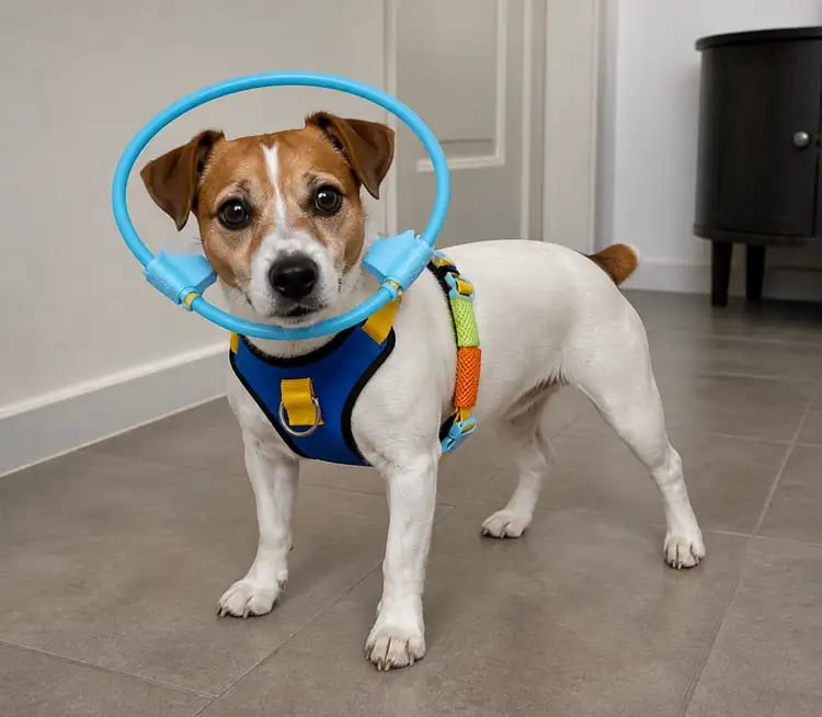 Customer photo review of Halo Safety Ring for Blind Pets