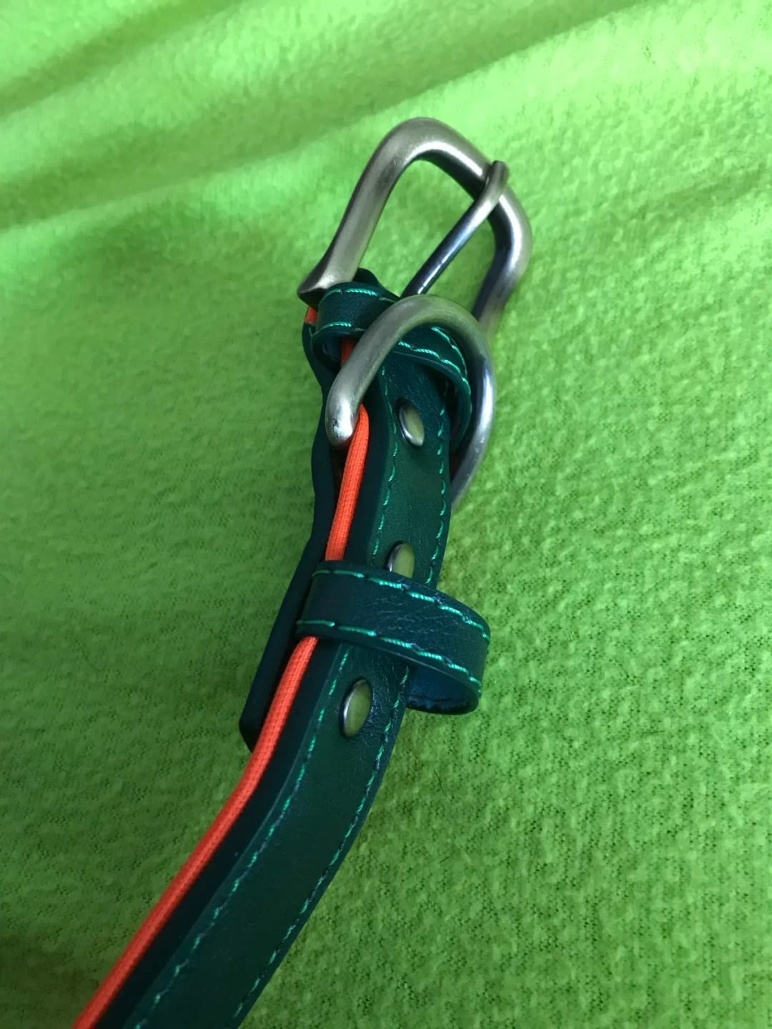 Customer photo review of Personalized dog collar, individually engraved PU leather dog collars, free engraving