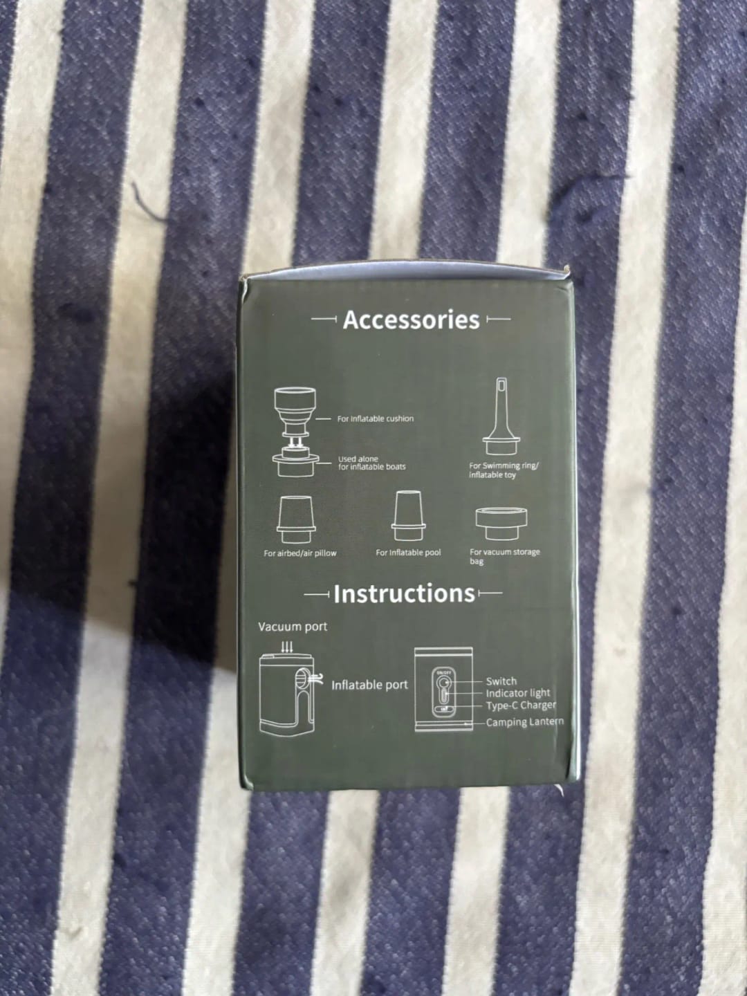 Customer photo review of Inflador Portátil Recargable 3 en 1