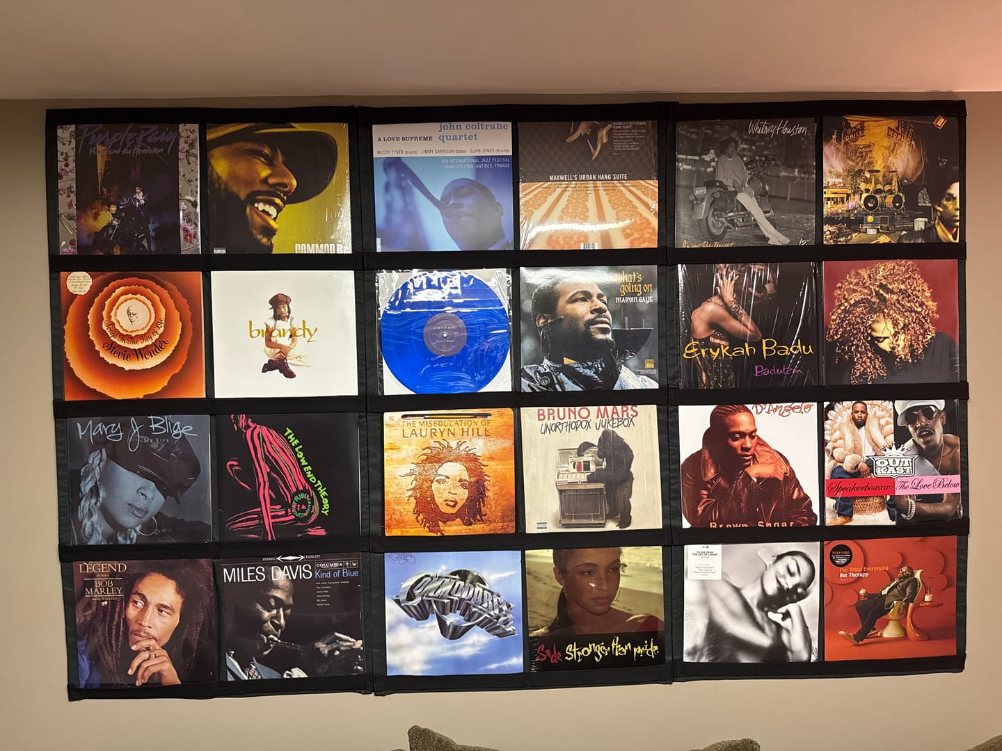 Customer photo review of 12" Vinyl Record Display Frame - LP Wall Storage