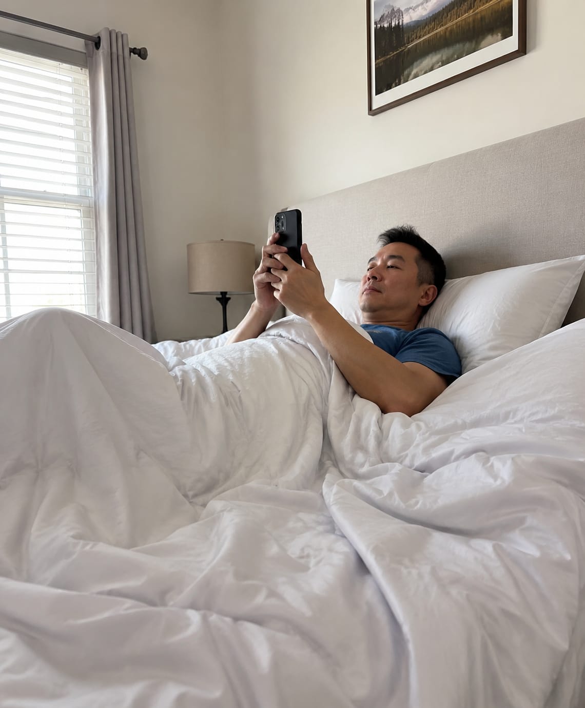 Customer photo review of Cooling Comforter | Stay Cool Year Round