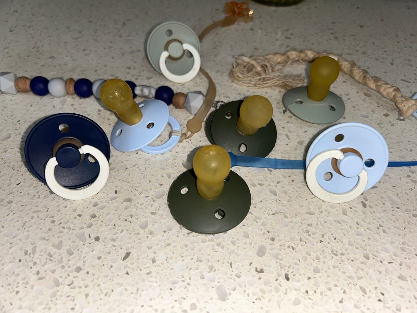 Customer photo review of BIBS Colour Night Glow Pacifiers / Dummies - Sage