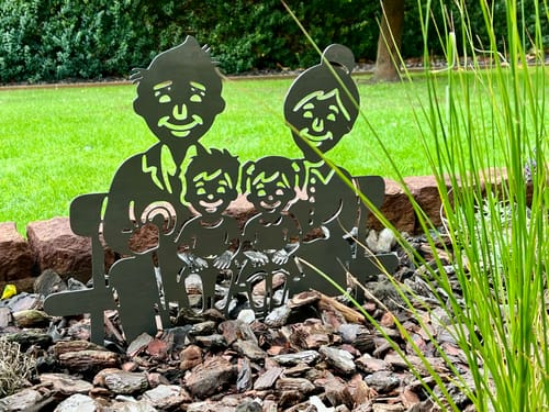Customer photo review of Gartenstecker Oma & Opa mit Enkelkindern