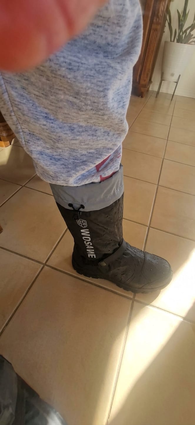 Customer photo review of SplashGuard Waterproof Shoe Covers