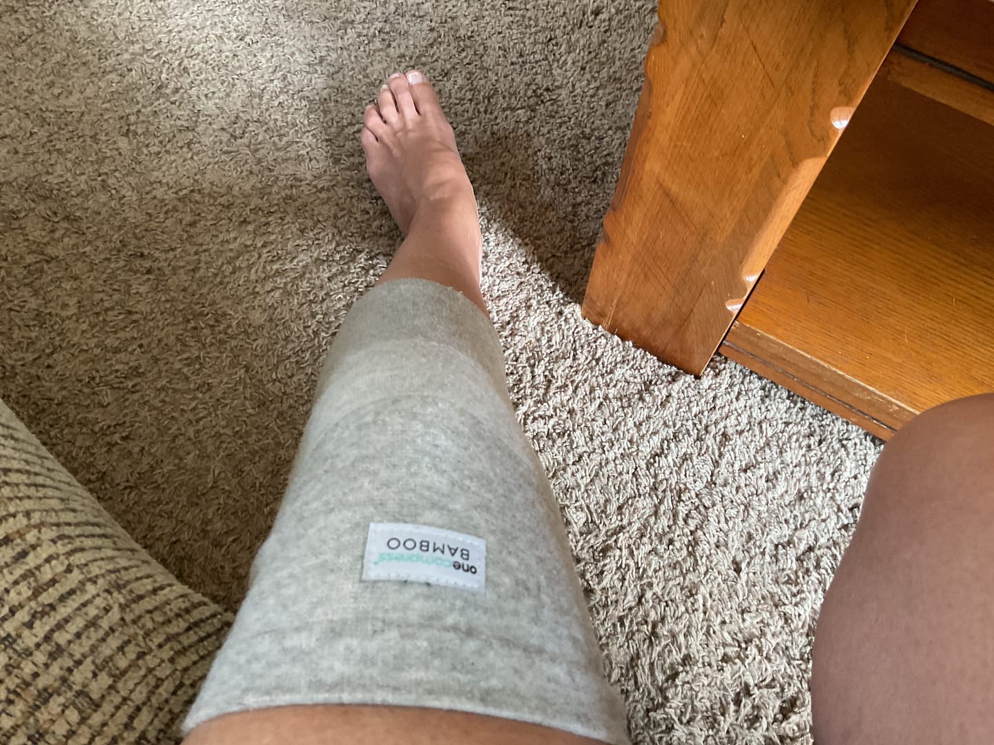 Customer photo review of Premium Bamboo Knee Sleeve (Single)