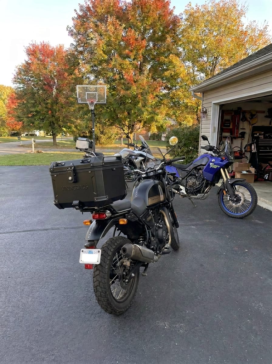 Customer photo review of 38L - Apex XL Royal Enfield Himalayan 450 Aluminum Top Case Black