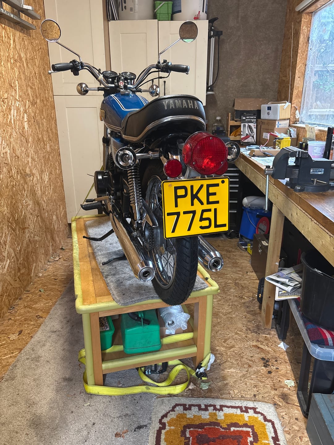 Customer photo review of Metal Pressed Motorcycle Number Plate – 9 x 7 Inches