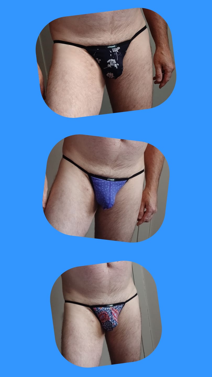 Customer photo review of 3 Pack Men's Low-Rise Sexy Lightweight & Airy Sporty Cut Anti-Chafing Strings