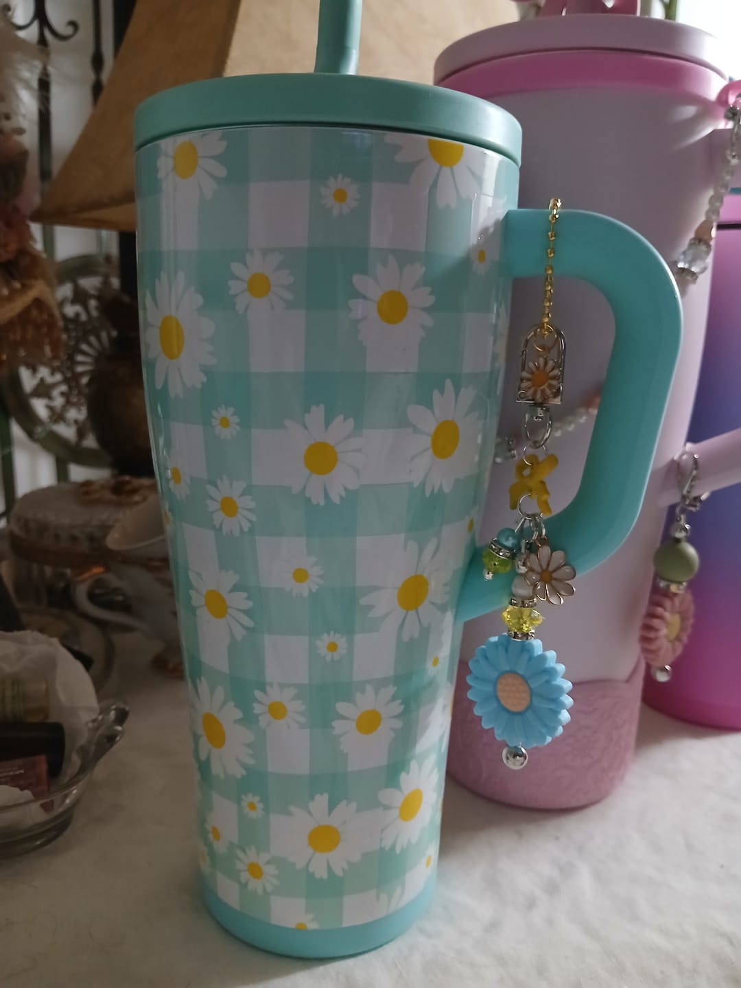 Customer photo review of Hang Anywhere Charm - Daisy Blue