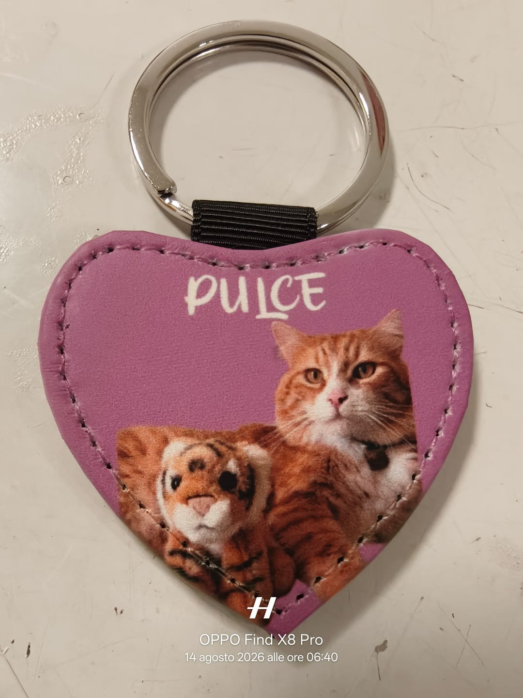 Customer photo review of Ritratto animale domestico - Portachiavi personalizzato