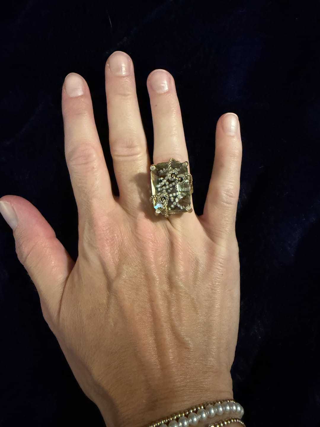 Customer photo review of Crystal Vault Vintage Ring