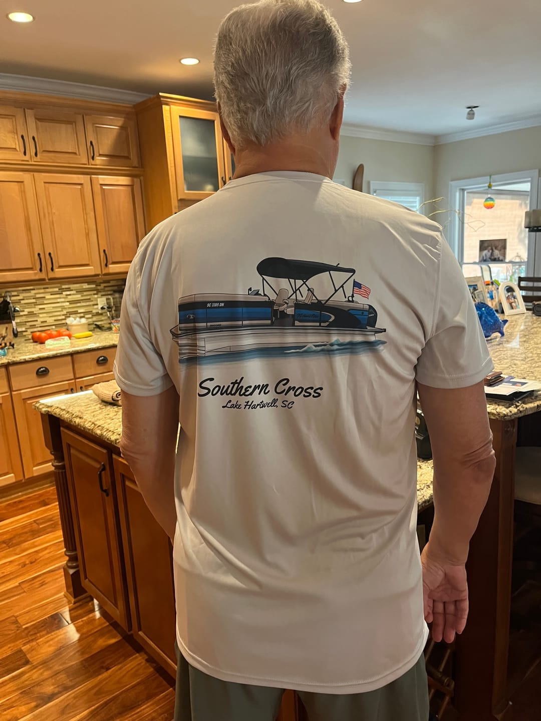 Customer photo review of Dri-Fit Custom Boat Shirts - Short Sleeve