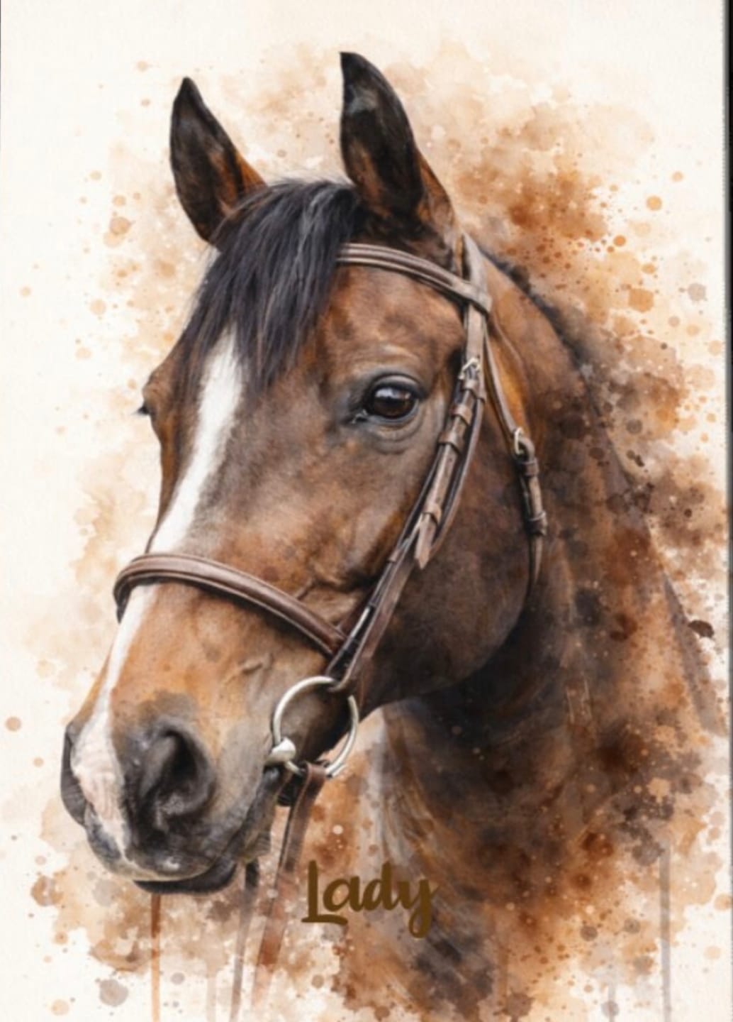Customer photo review of Personalized Poster - Watercolor Realistic Portrait
