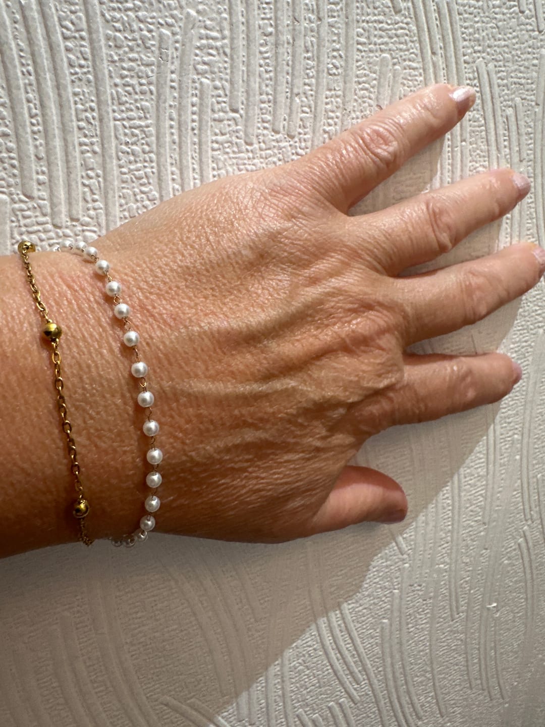 Customer photo review of Double White Bracelet