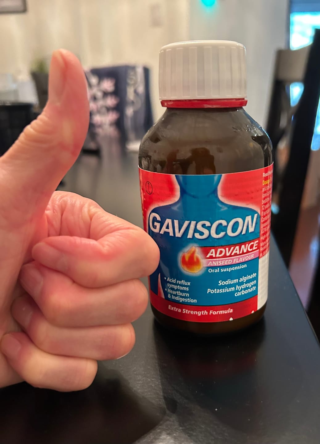 Customer photo review of Gaviscon Advance Aniseed Flavour Oral Suspension, 250ml Twin Pack
