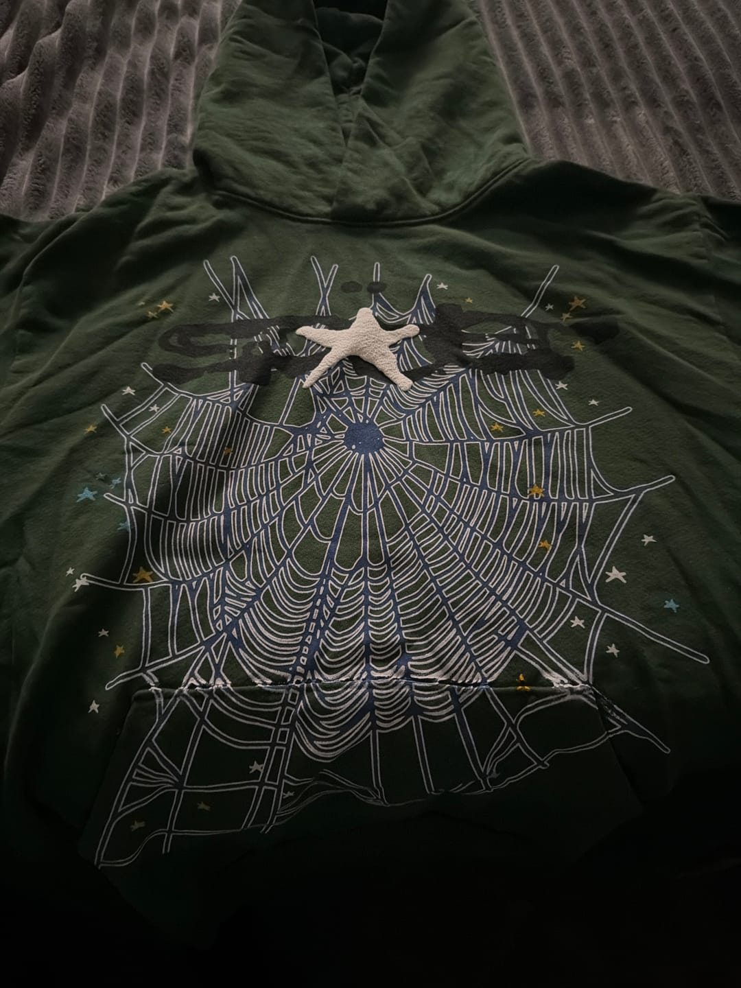 Customer photo review of Sp5der Hunter Green Hoodie