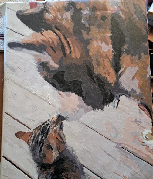 Customer photo review of Kit Personalizado de Pintura por Números