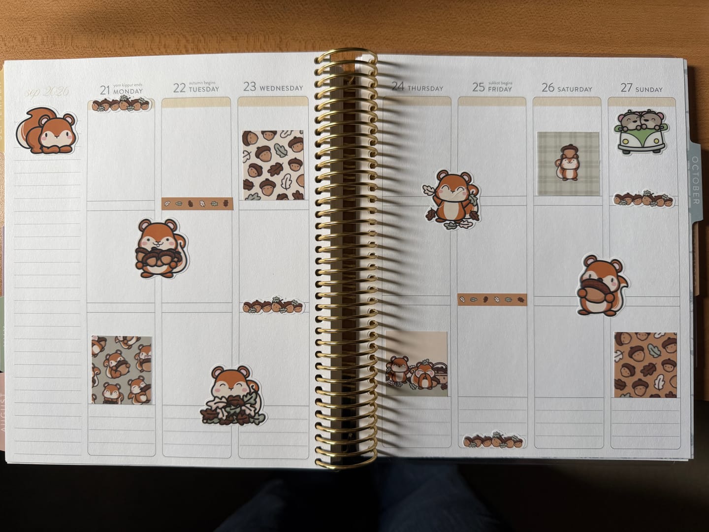 Customer photo review of Fall Pandas Sticker Set