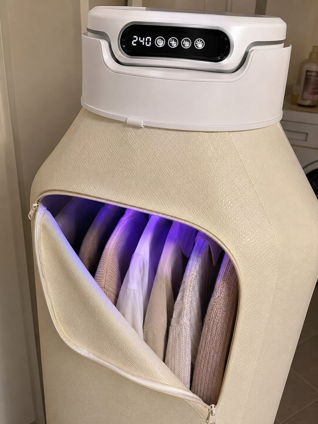 Customer photo review of Uscator de Haine Pliabil, Inteligent cu Comenzi Vocale, UV Sterilizare 99.99%