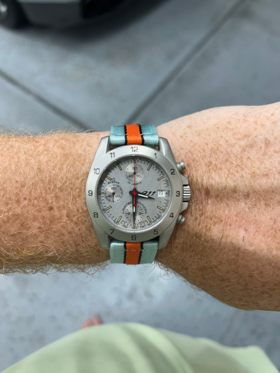 Customer photo review of Alpha2 - Racing Stripe - Blue Orange Black