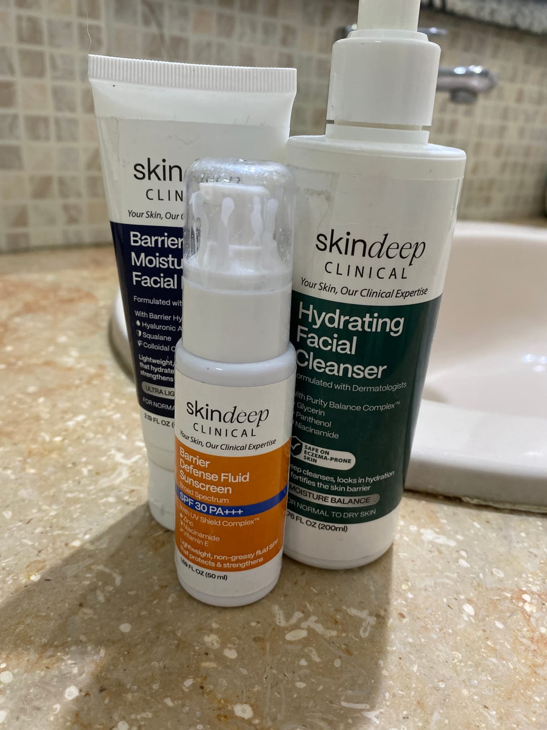 Customer photo review of Barrier Reset Bundle — For Damaged Skin