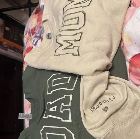 Customer photo review of Custom Embroidered Comfort Colors Grandma and Grandpa Sweatshirt, Gift for Grandma/Grandpa