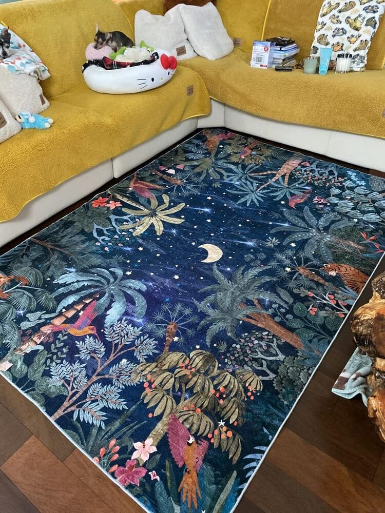 Customer photo review of Rug – Jungle Tropical Summer – Fern Green
