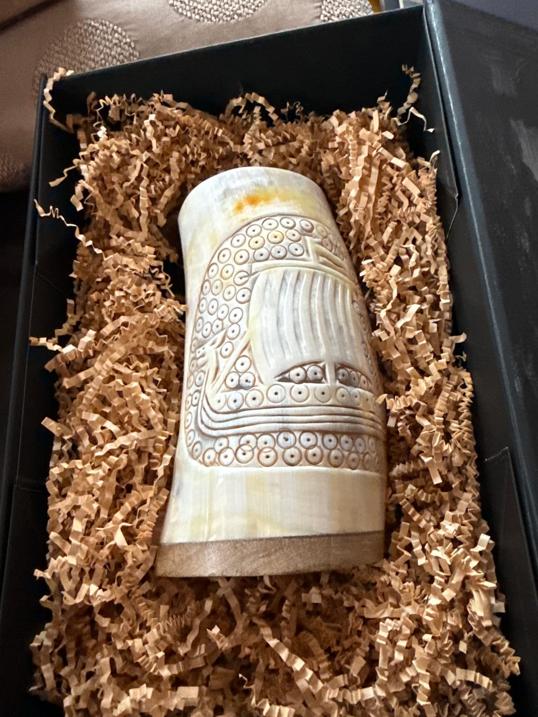 Customer photo review of The Longship Horn mug 500mL