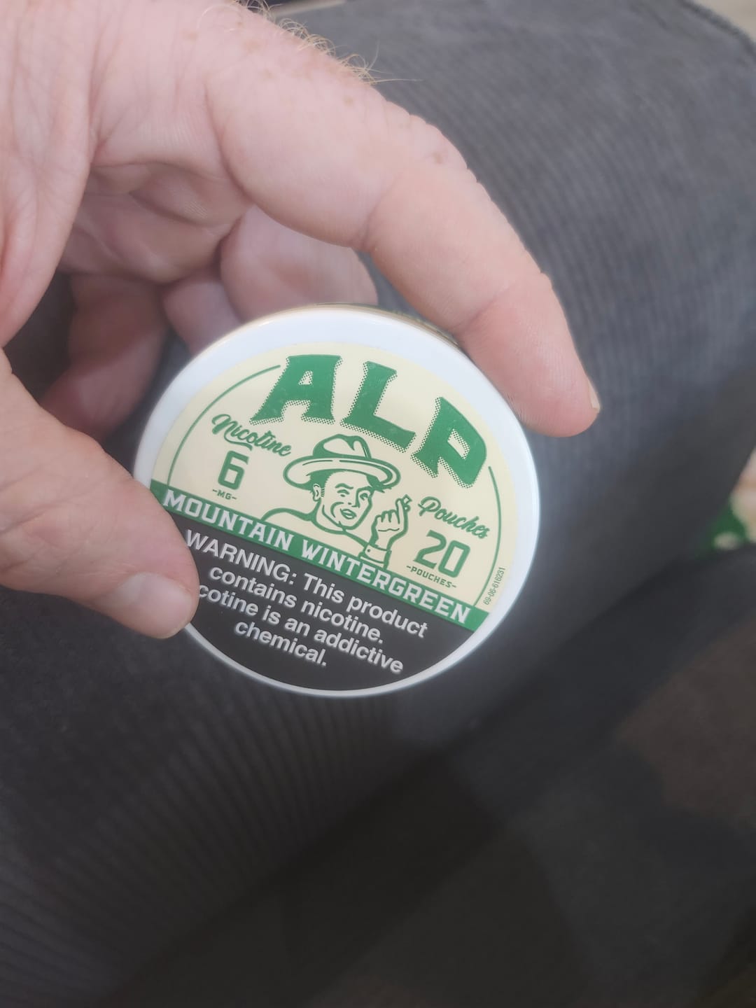 Customer photo review of Mountain Wintergreen Nicotine Pouches
