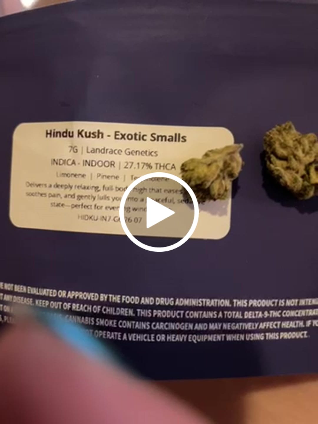 Customer video review of Hindu Kush - Exotic Smalls